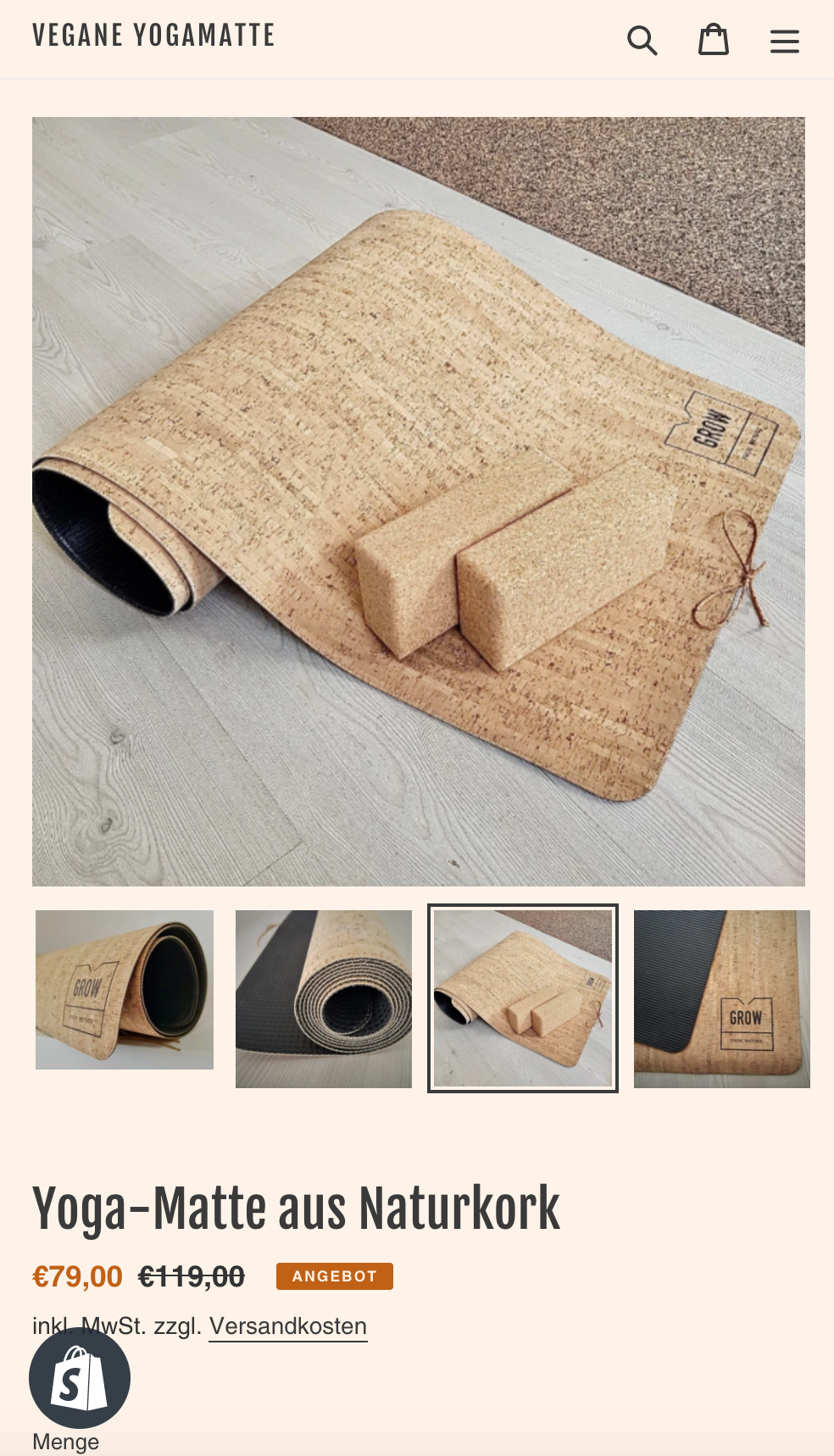 Vegane Yogamatte - Shop2Go